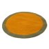 Tapis Lumbini en feutre 80 cm - ocre